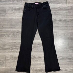 Bamboo Size 15/16 28x29 in Jeans Womens Black High Rise Flare Stretch Y2K Goth
